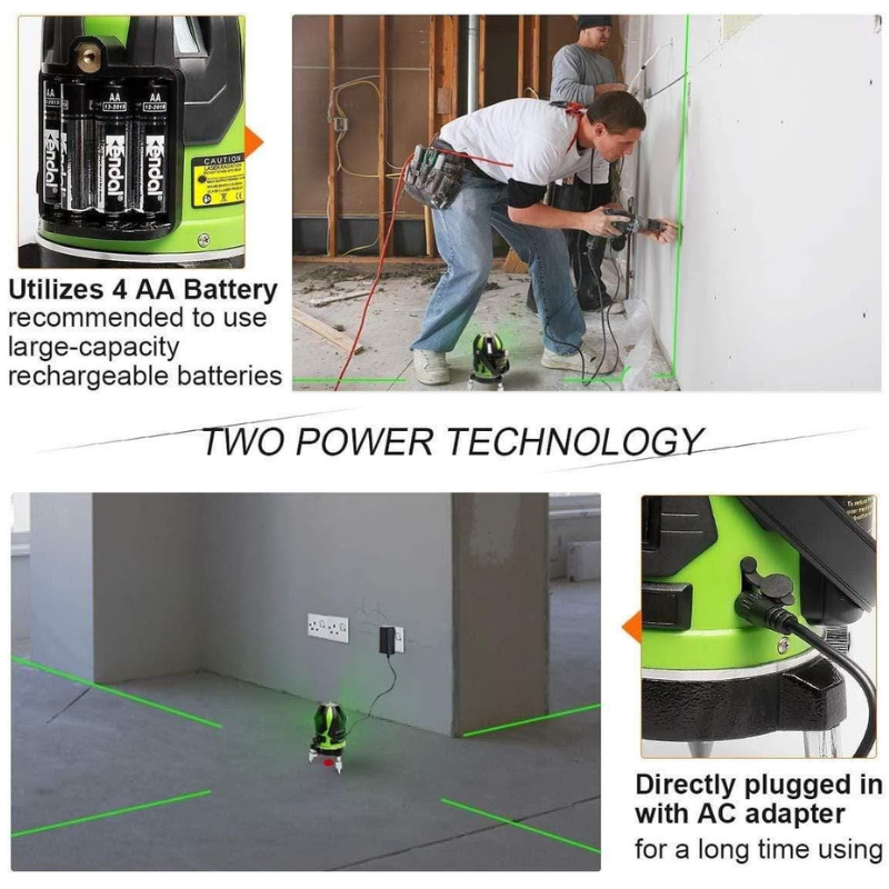 360° Professional Self-Leveling Cross-Line Laser Level