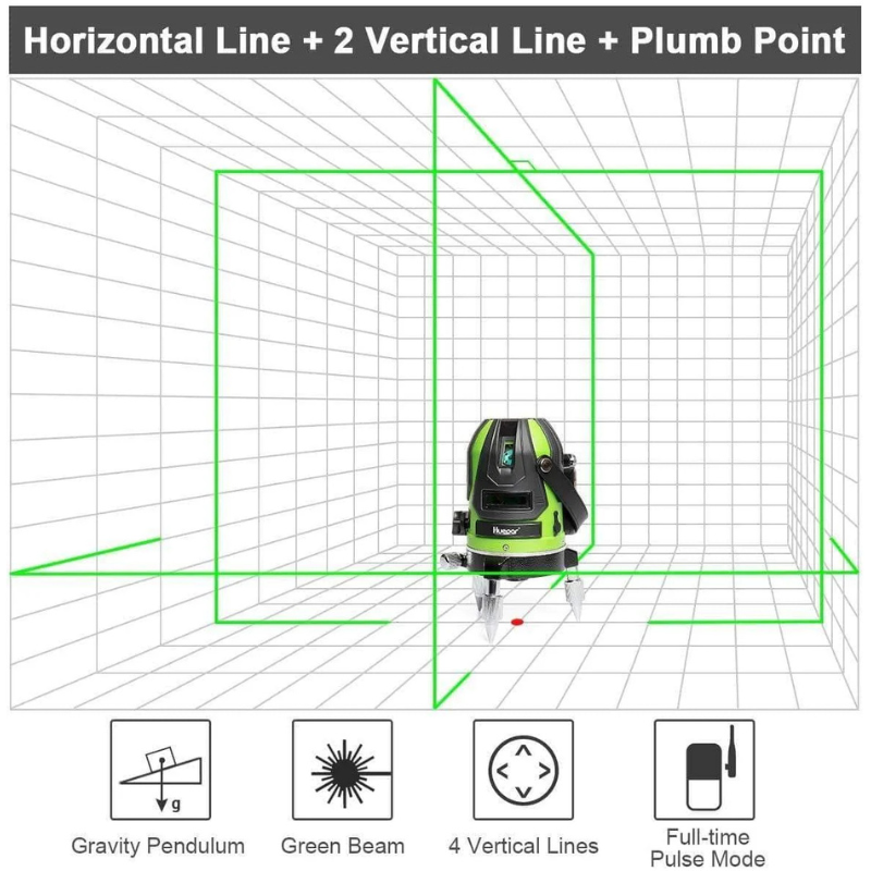 360° Professional Self-Leveling Cross-Line Laser Level